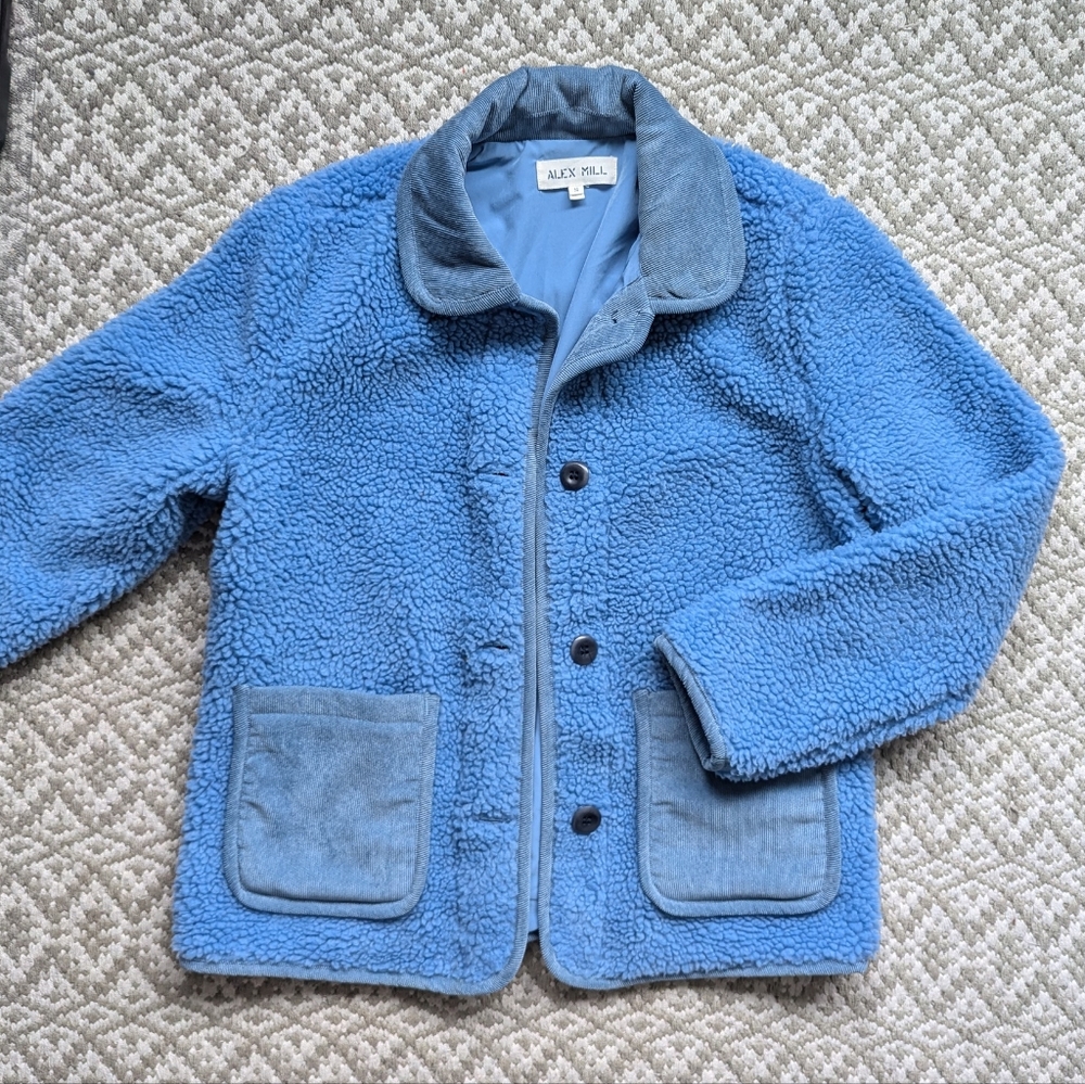 Alex Mill Marley Sherpa Jacket blue S